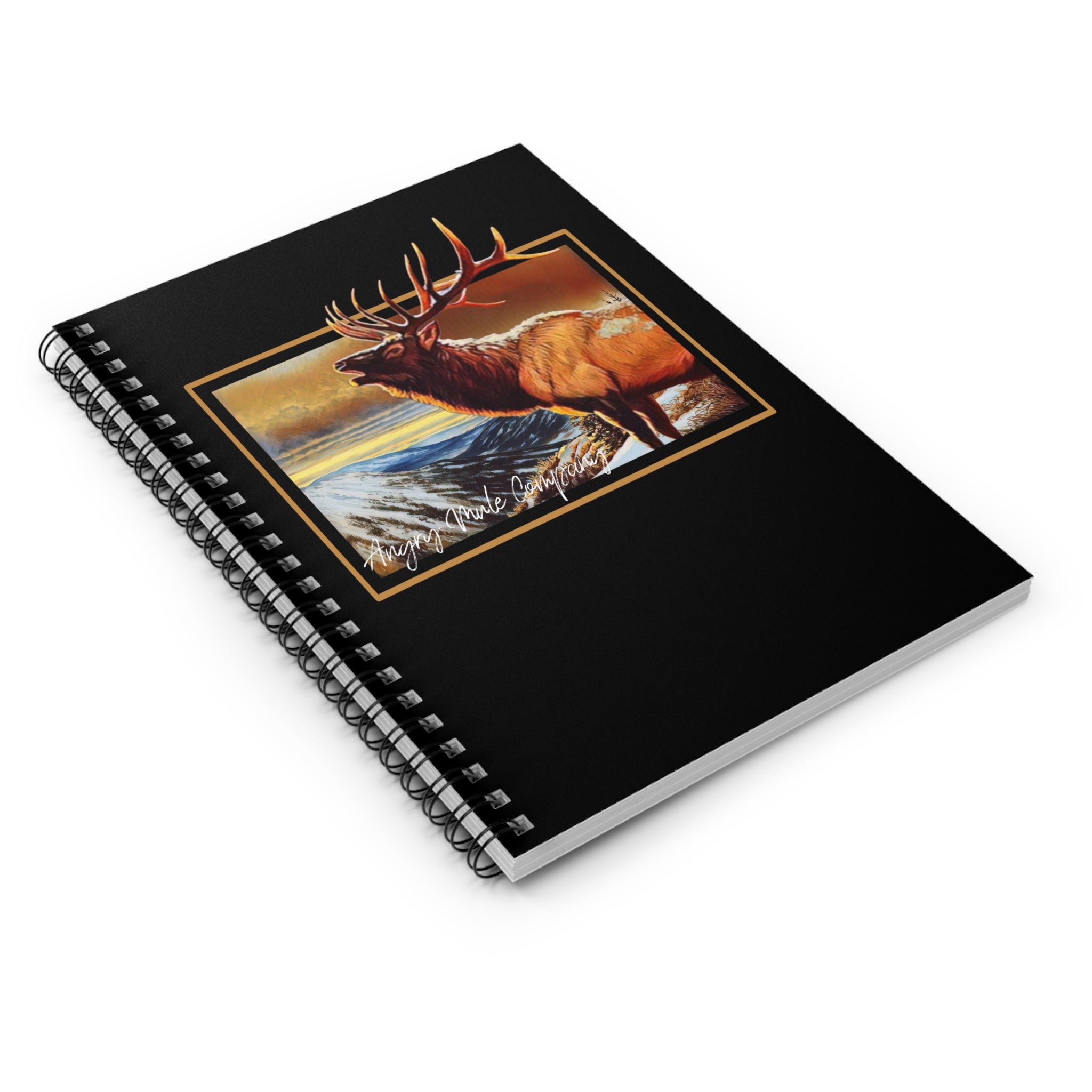 Elk Sunset Spiral Notebook — Ruled Journal for Nature Lovers