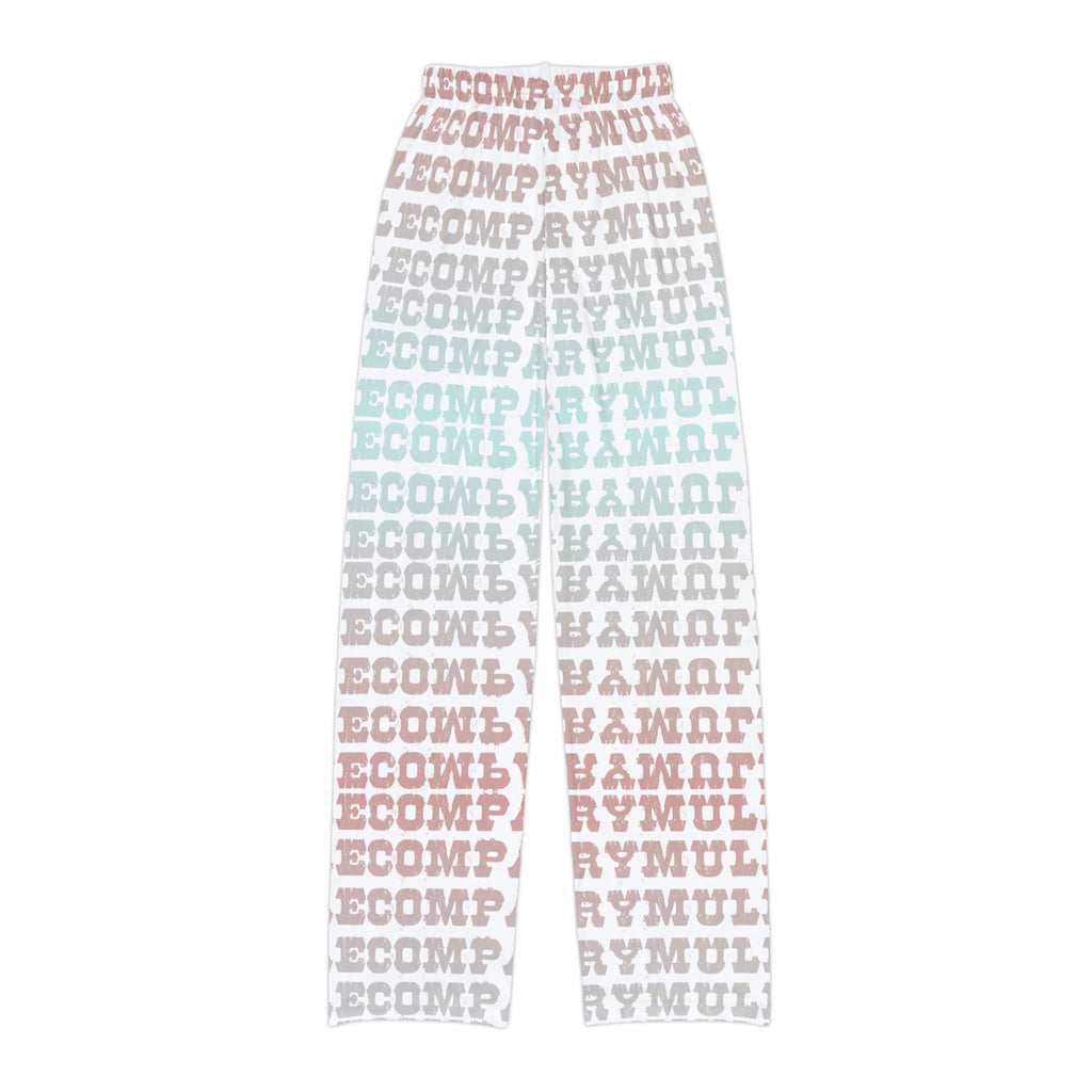 Kids Lounge Pants — Gradient All-Over Typographic Print