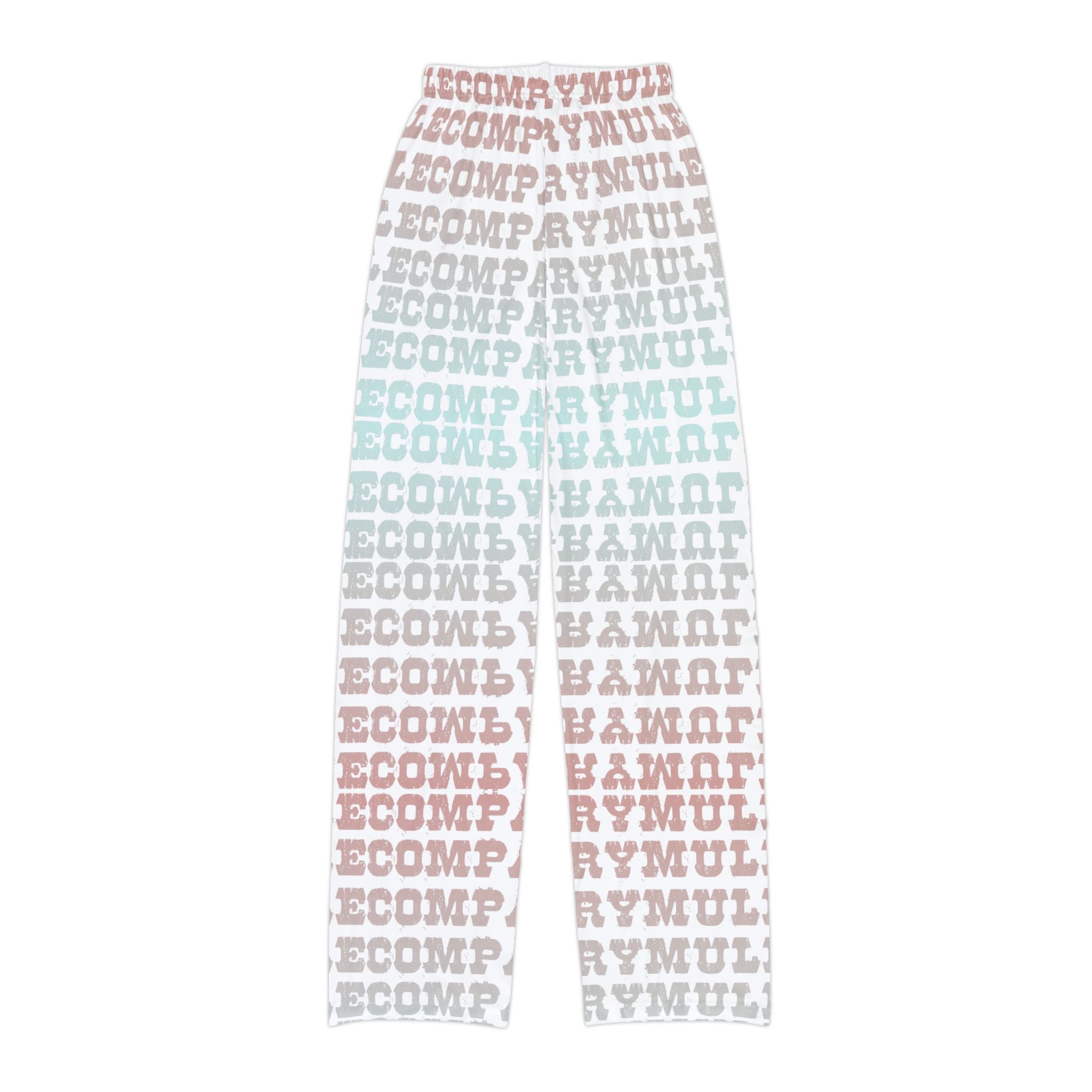 Kids Lounge Pants — Gradient All-Over Typographic Print