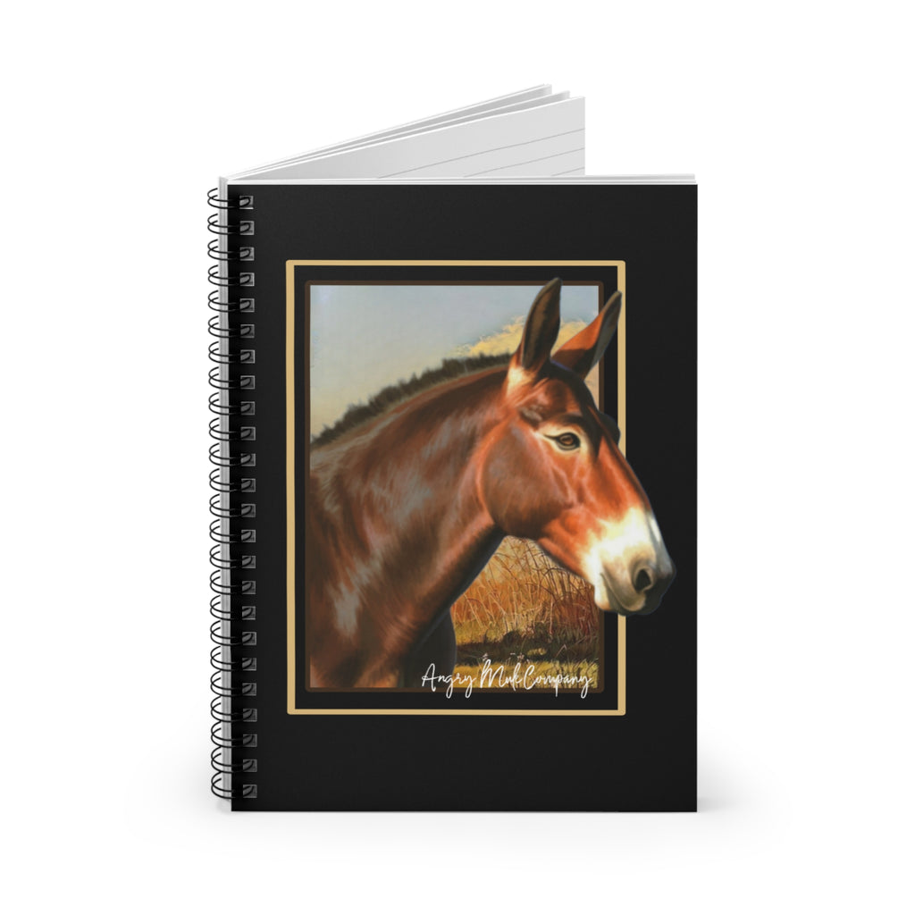 Mule Portrait Spiral Notebook — Ruled Journal for Horse & Farm Lovers