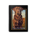 Chocolate Labrador Notebook — Spiral Ruled Journal with Dog Portrait