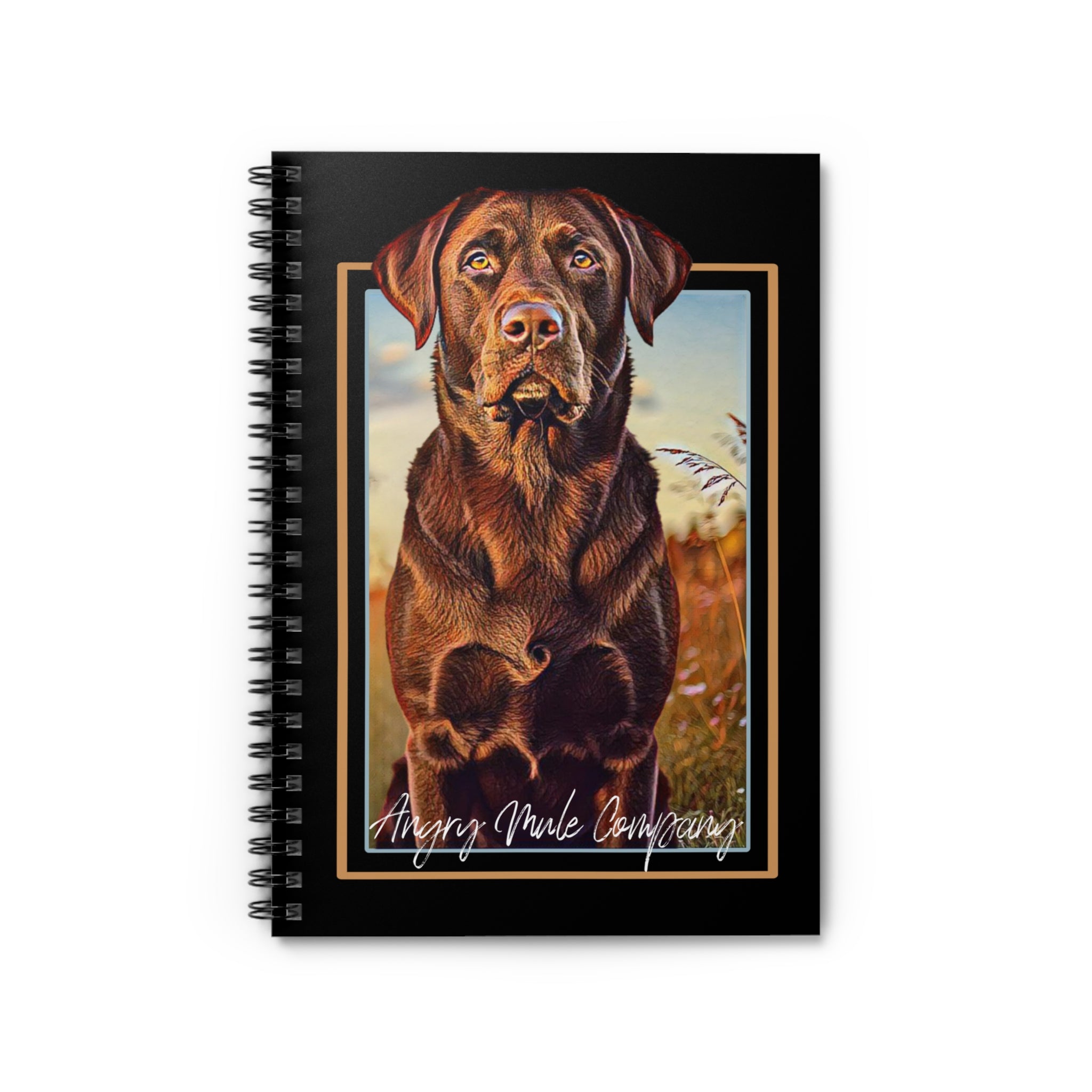Chocolate Labrador Notebook — Spiral Ruled Journal with Dog Portrait
