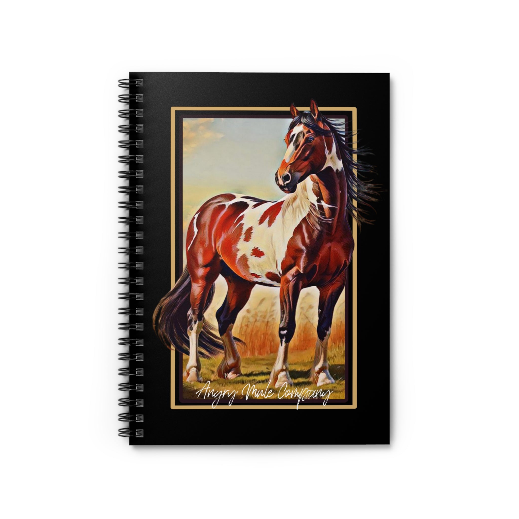 Painted Pinto Horse Spiral Notebook — Ruled Journal for Horse Lovers