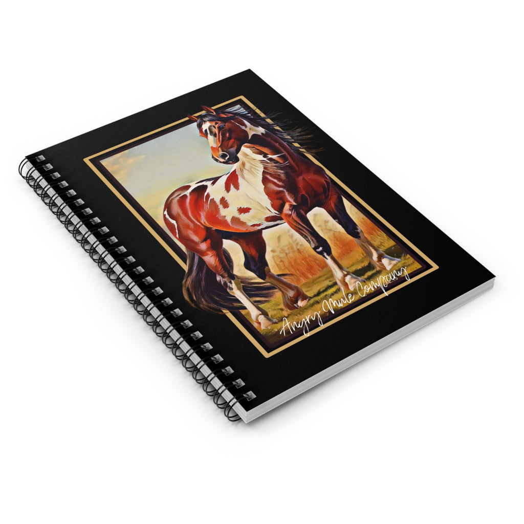 Painted Pinto Horse Spiral Notebook — Ruled Journal for Horse Lovers