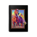 Horse Spiral Notebook — Colorful Galloping Stallion Ruled Journal