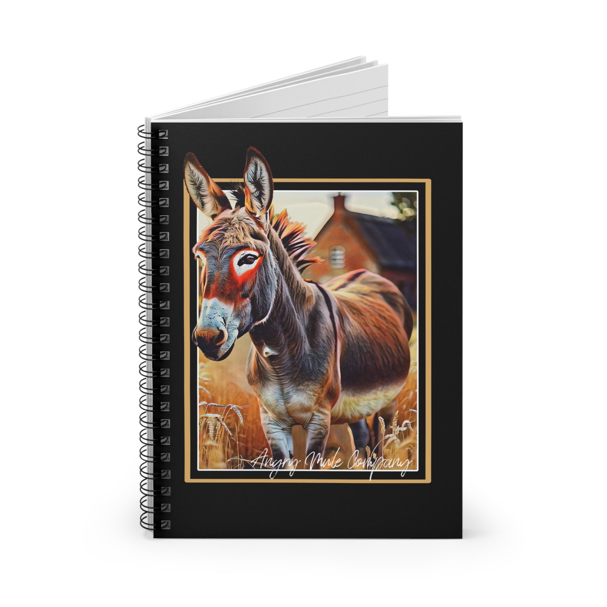 Donkey Farmhouse Spiral Notebook — Ruled Journal for Animal Lovers