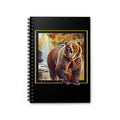 Bear Illustration Spiral Notebook — Roaring Brown Bear Artwork Ruled Journal