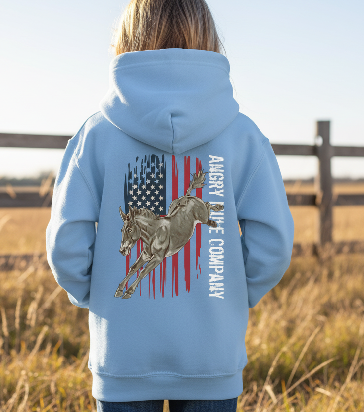 Angry Mule USA Hoodie - youth