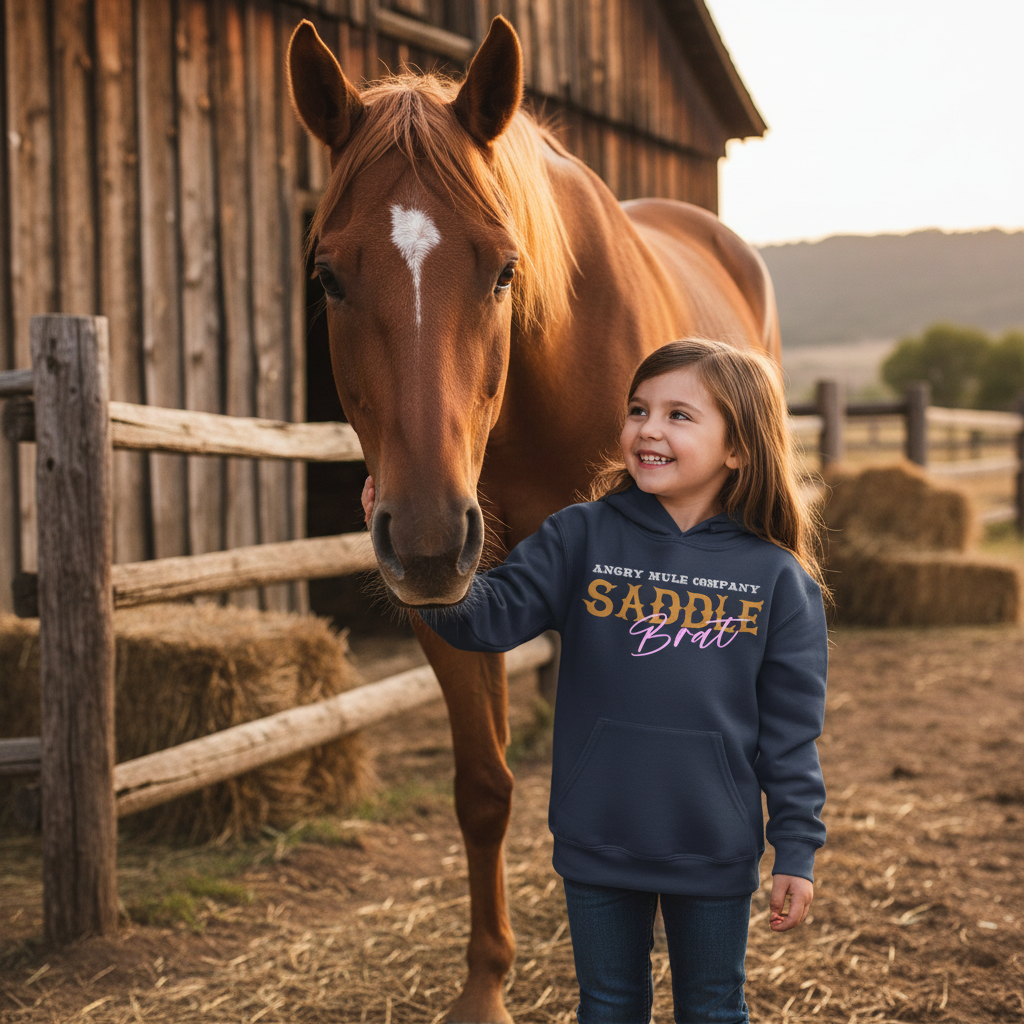 Saddle Brat Youth Hoodie