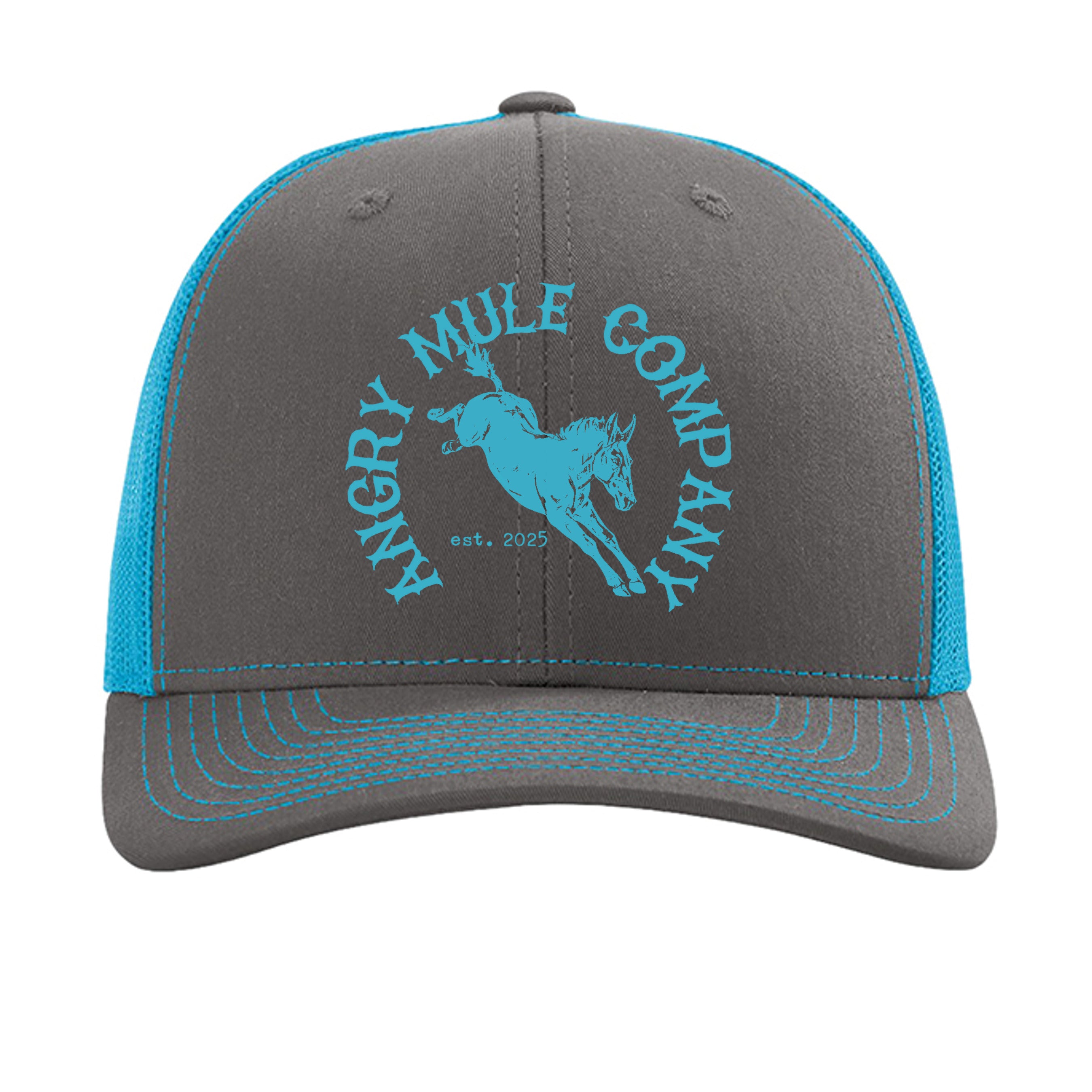 Charcoal/ Neon Blue - 112 - FRONT