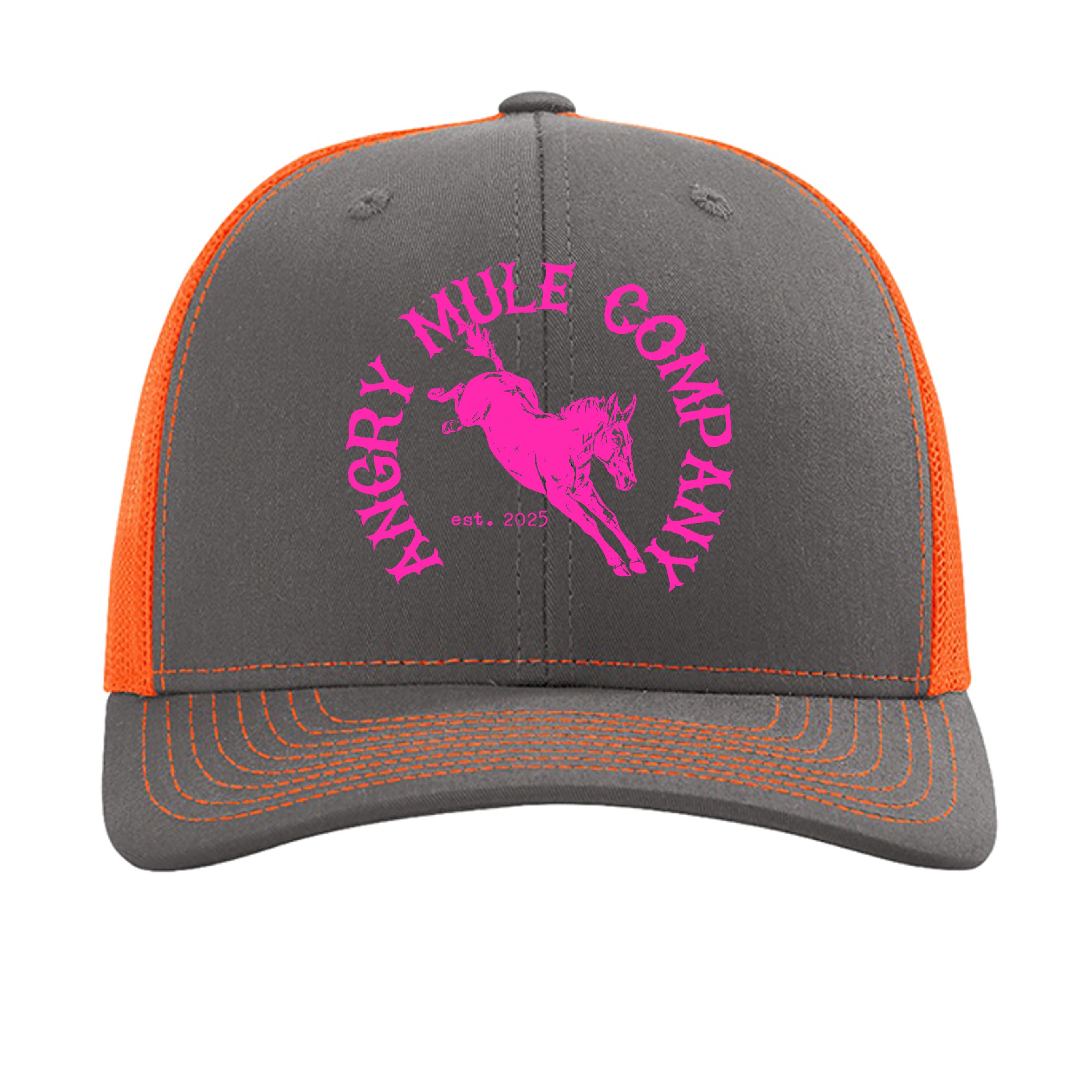 Charcoal/ Neon Orange - 112 - FRONT