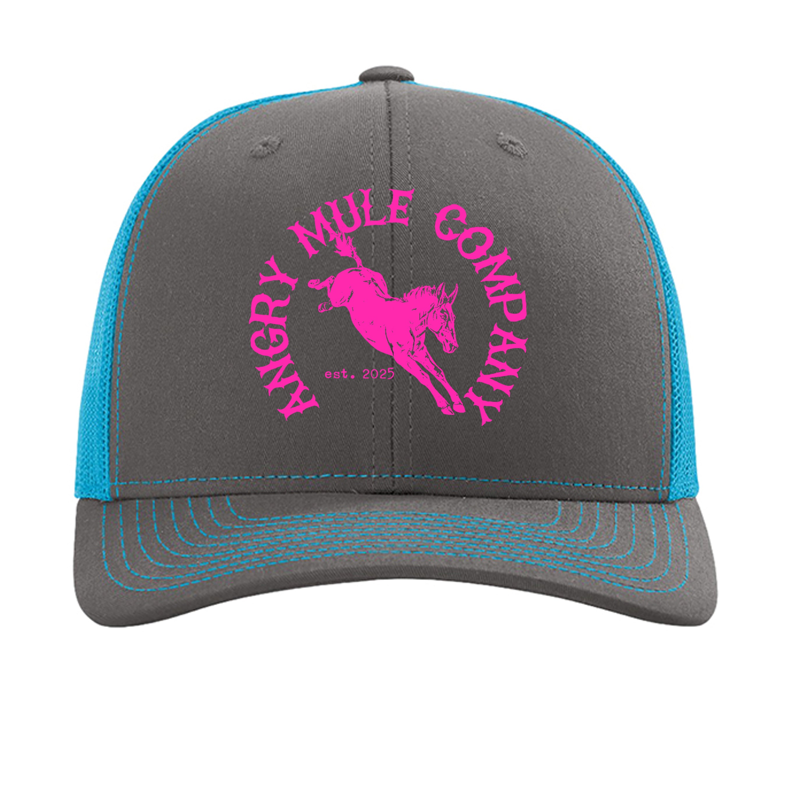 Charcoal/ Neon Blue - 112 - FRONT