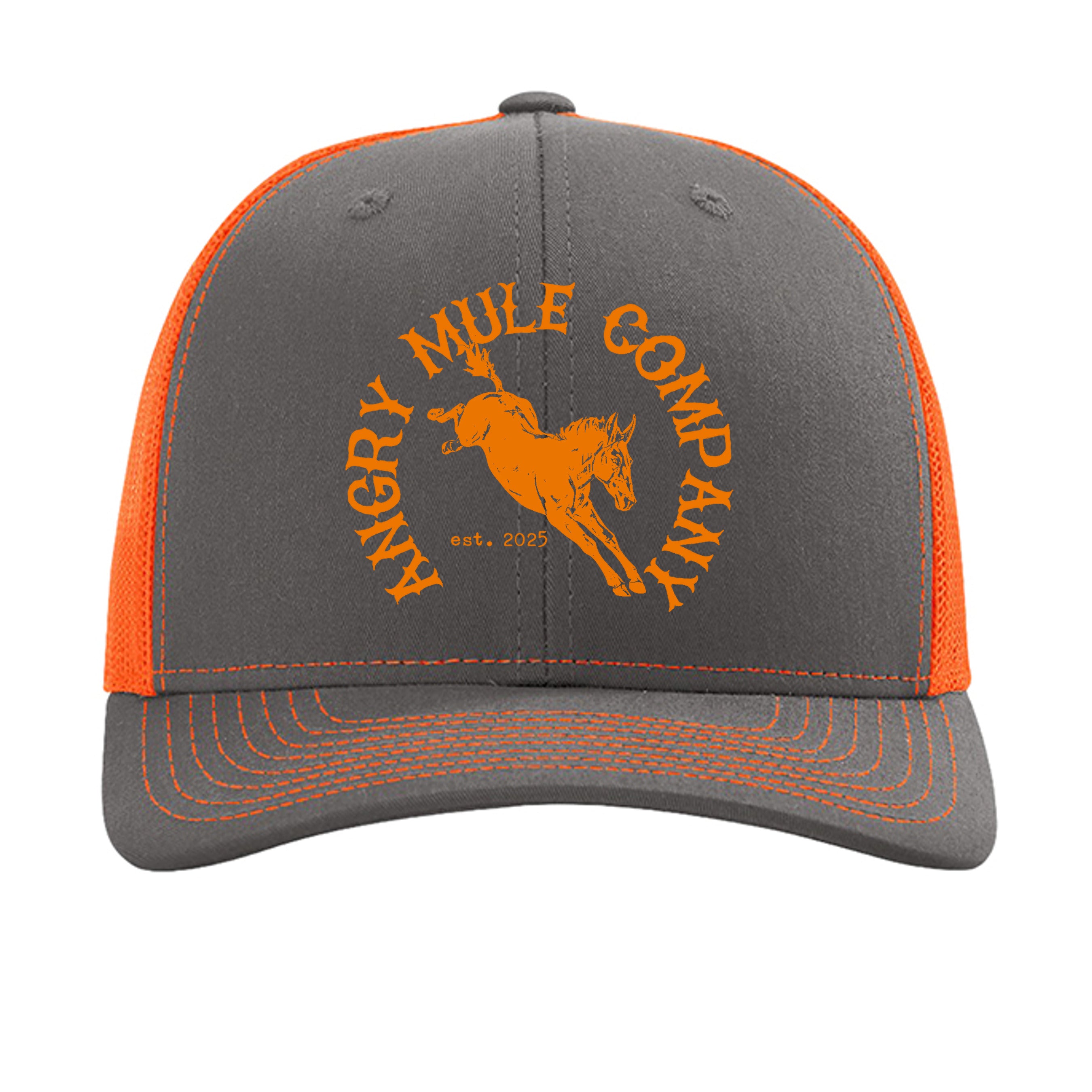 Charcoal/ Neon Orange - 112 - FRONT
