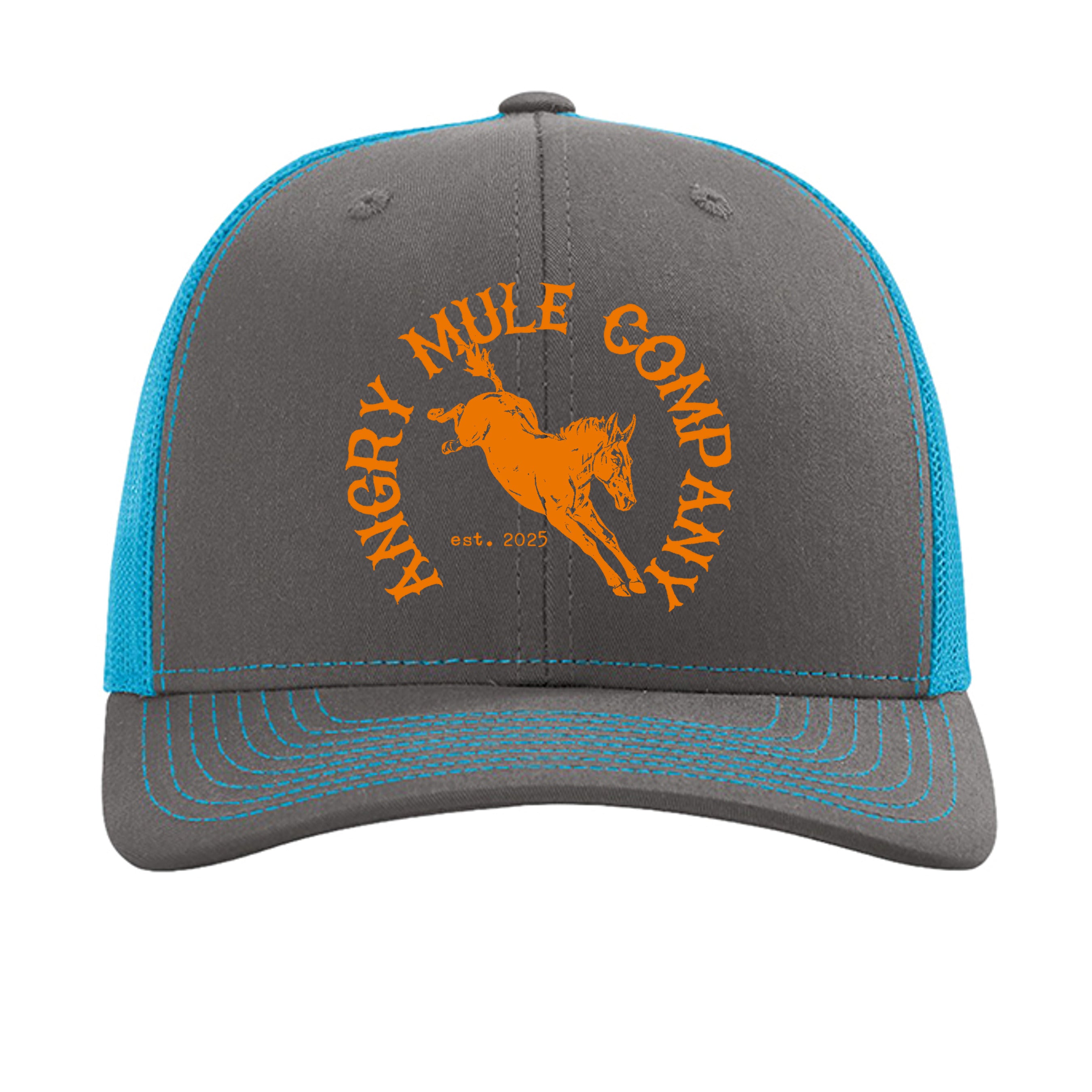 Charcoal/ Neon Blue - 112 - FRONT