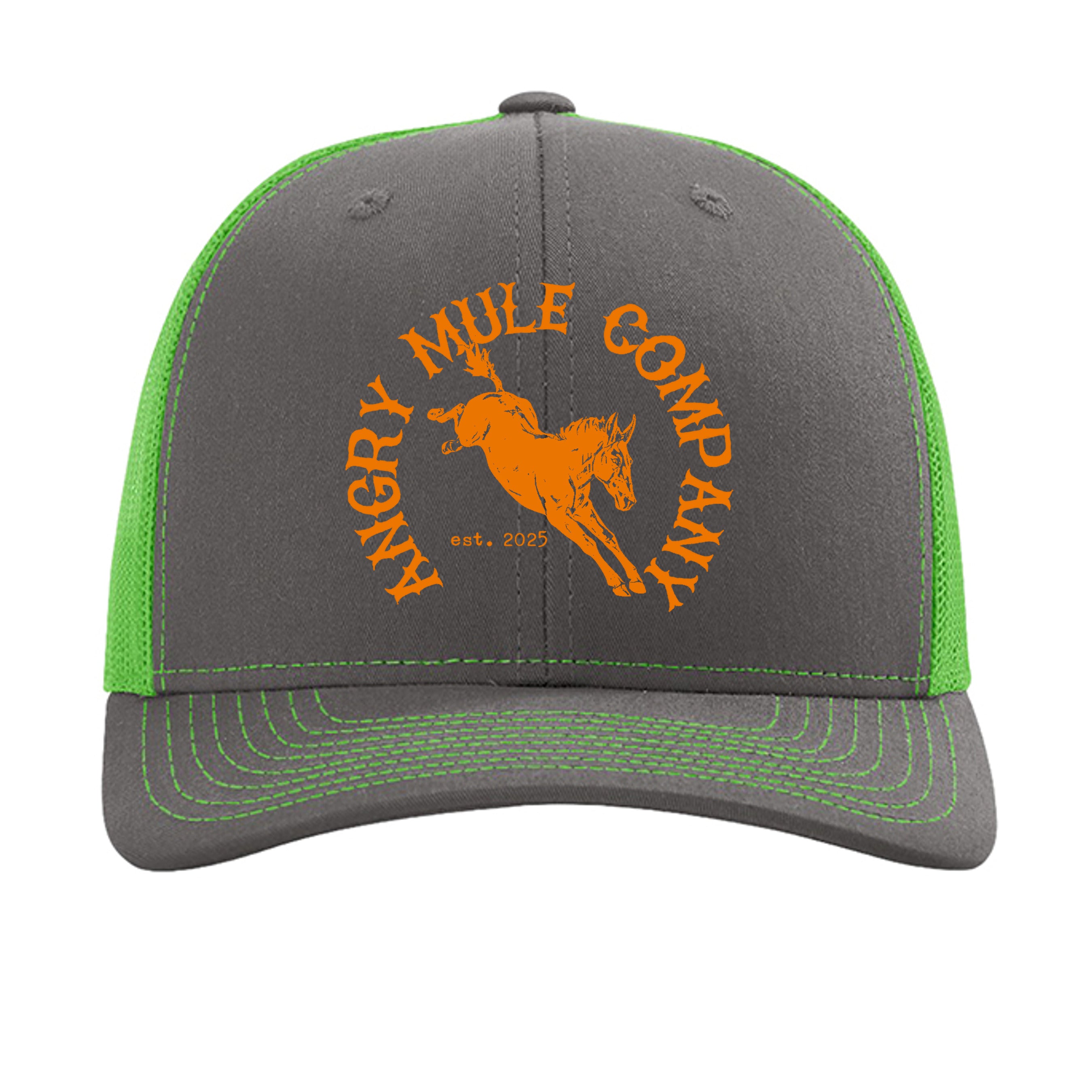 Charcoal/ Neon Green - 112 - FRONT