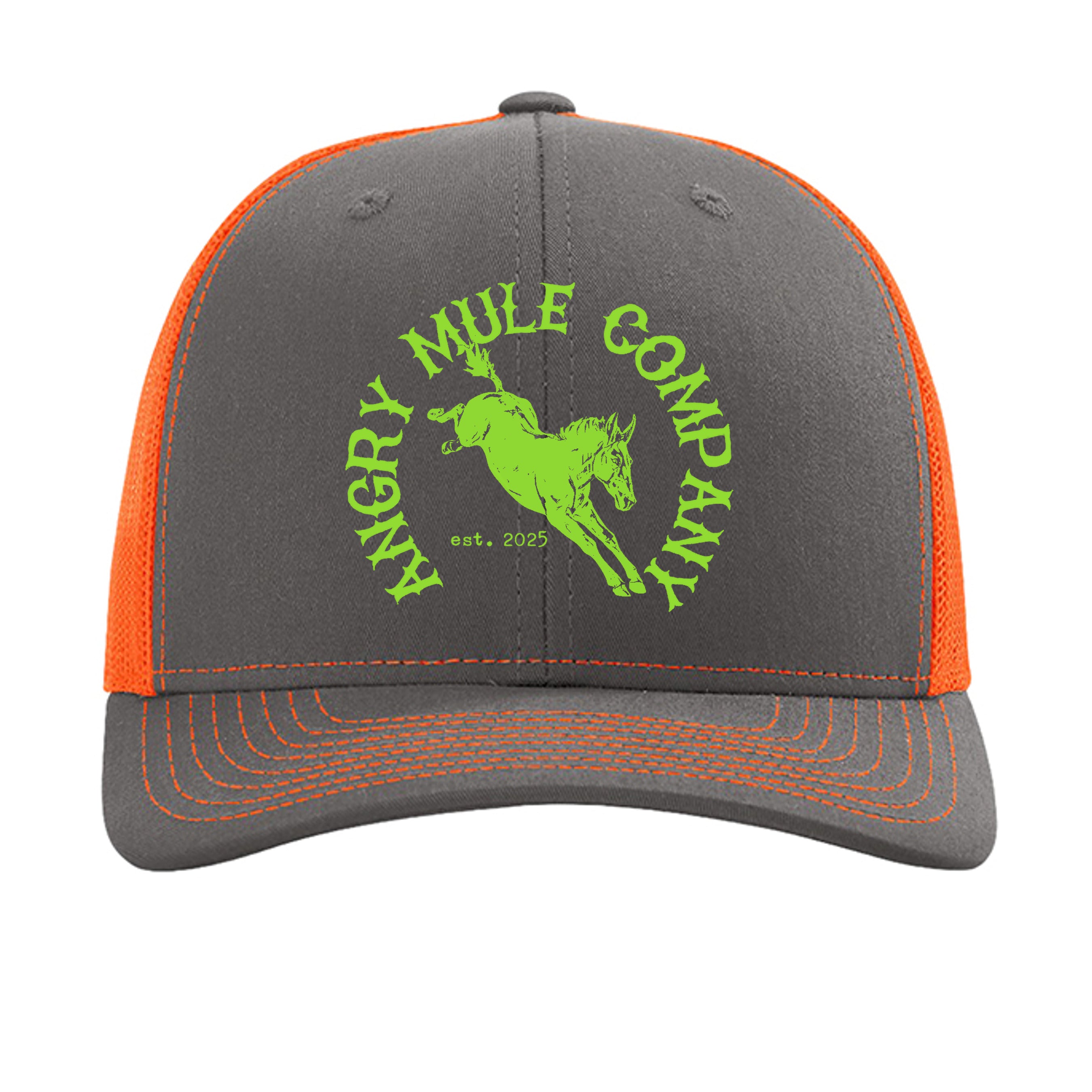 Charcoal/ Neon Orange - 112 - FRONT
