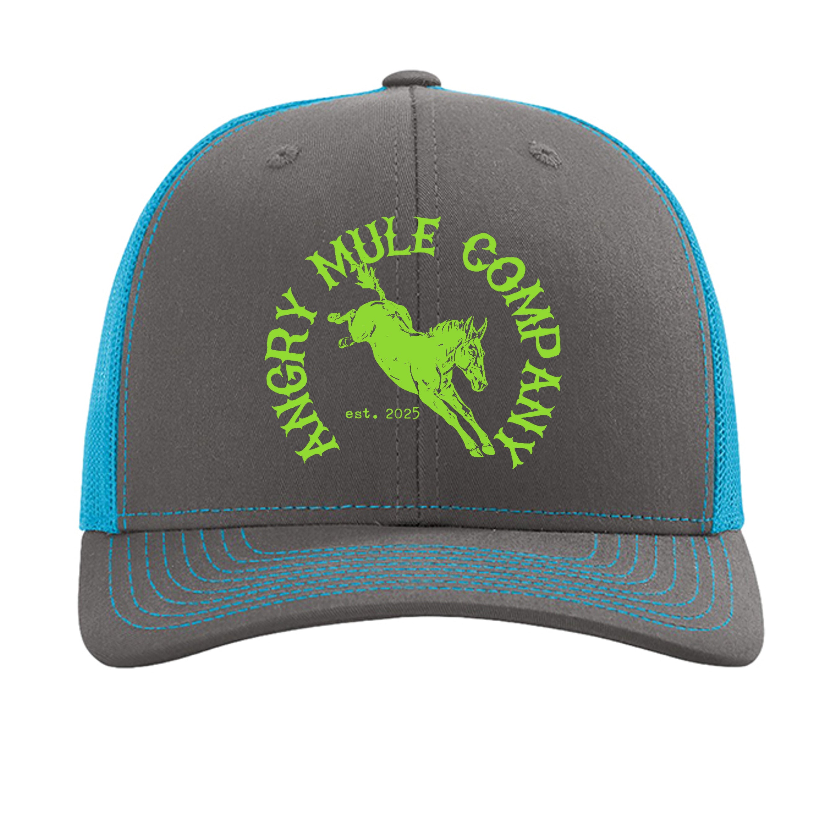 Charcoal/ Neon Blue - 112 - FRONT
