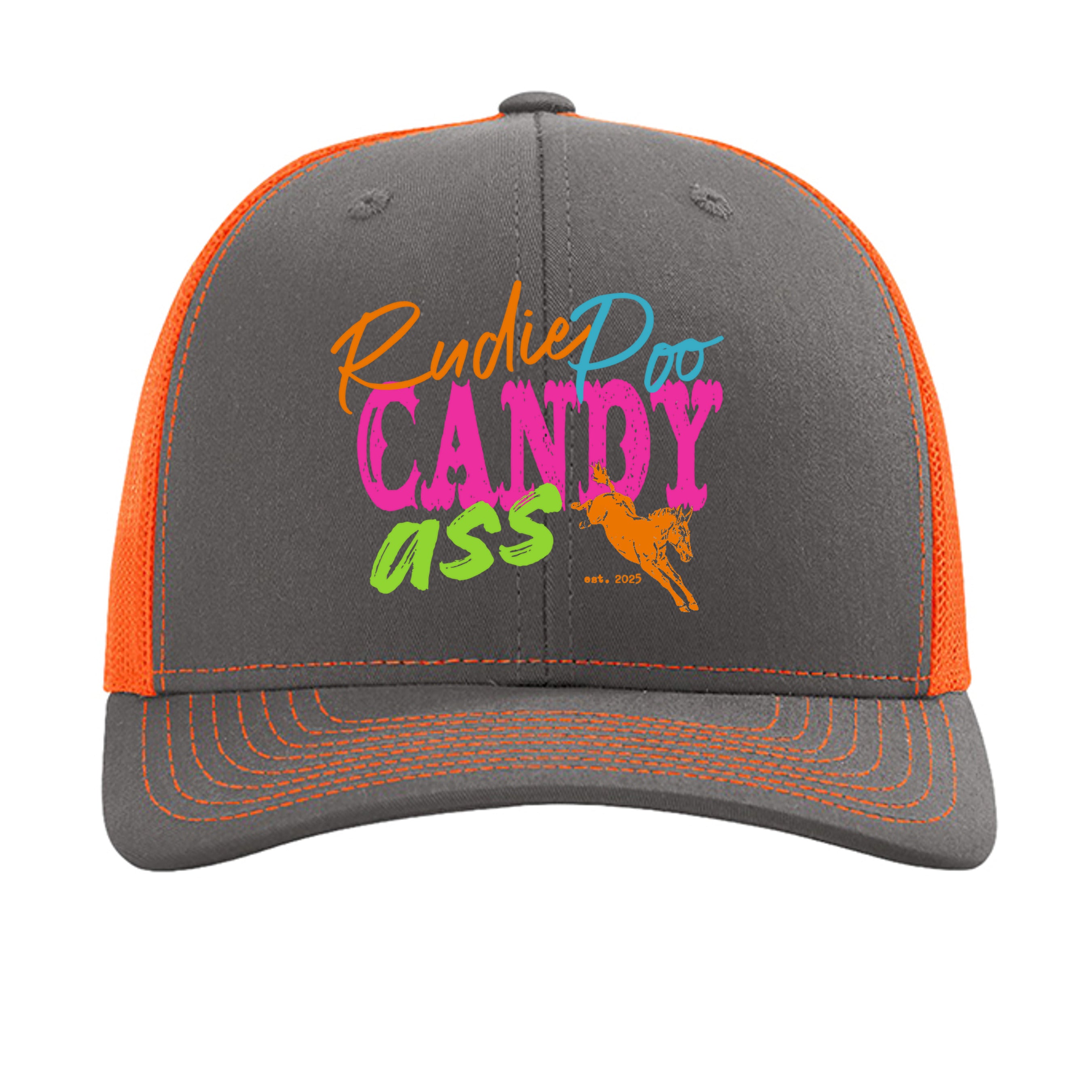 Charcoal/ Neon Orange - 112 - FRONT