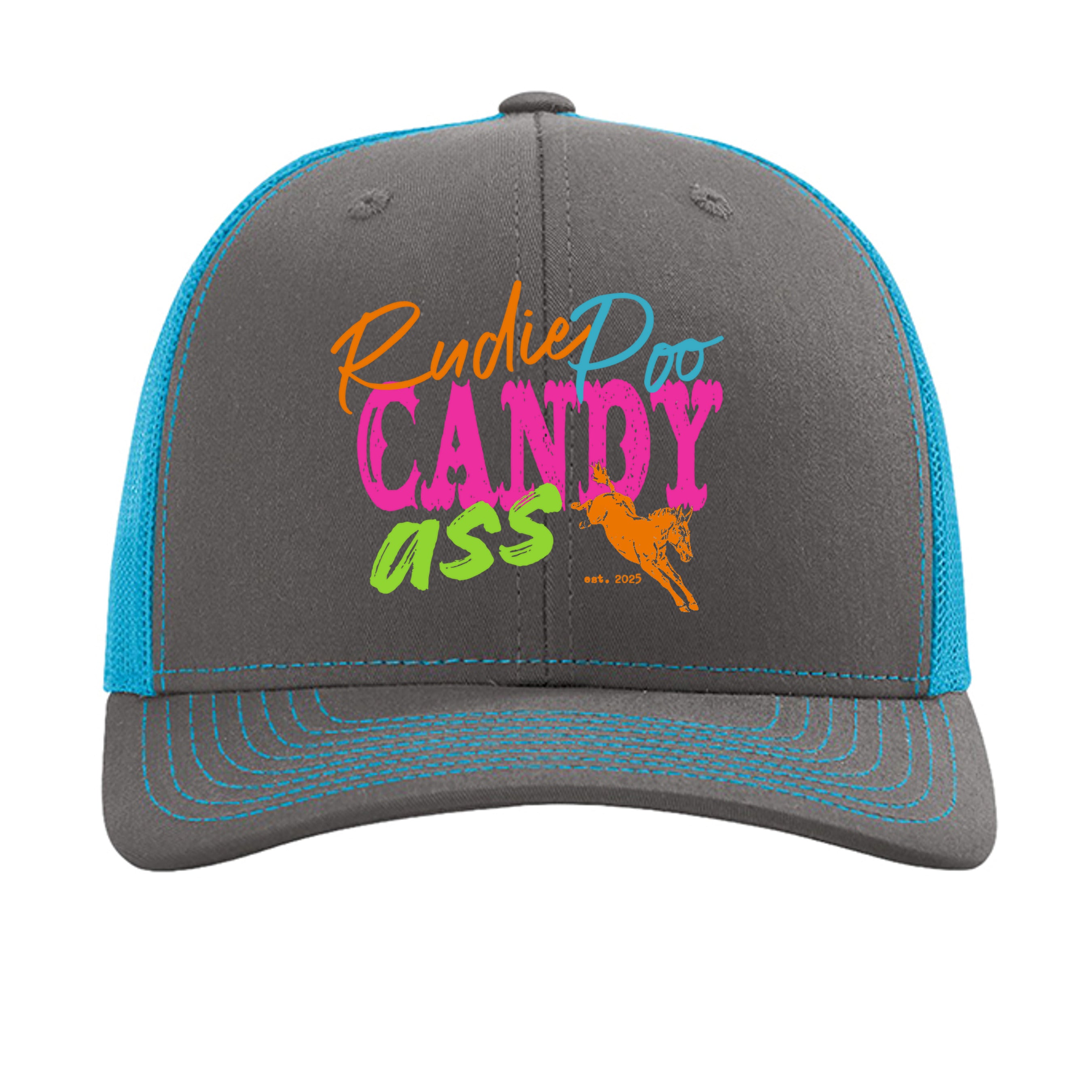Charcoal/ Neon Blue - 112 - FRONT